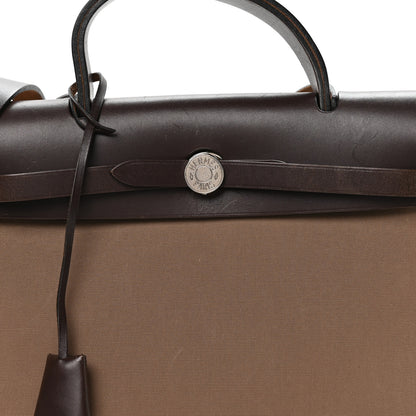Hermes Vache Hunter Toile Herbag Zip 31 PM Etoupe Ebene 9 of 11