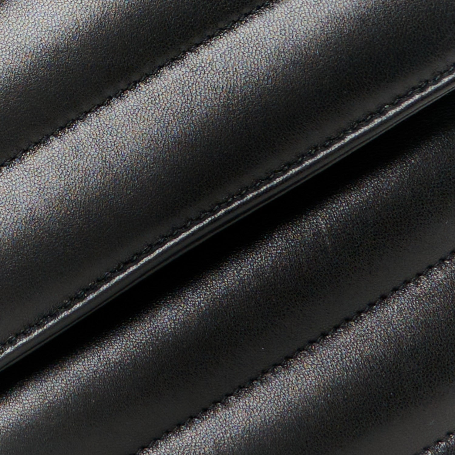 Saint Laurent Lambskin Chevron Quilted Medium Loulou Black 11 of 13