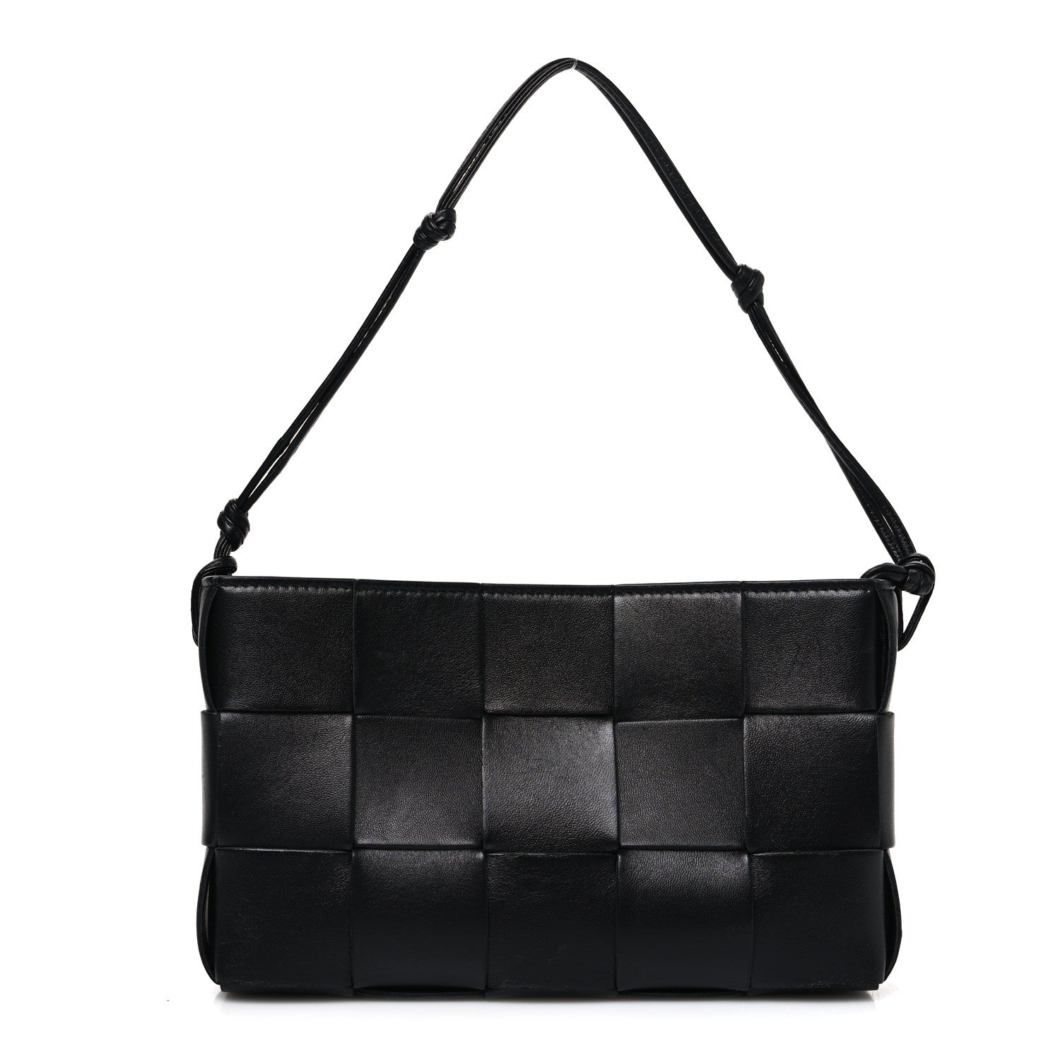 Bottega Veneta Calfskin Maxi Intrecciato Cassette Pouch On Strap Black 1 of 11