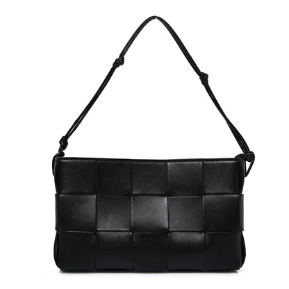 Bottega Veneta Calfskin Maxi Intrecciato Cassette Pouch On Strap Black 1 of 11