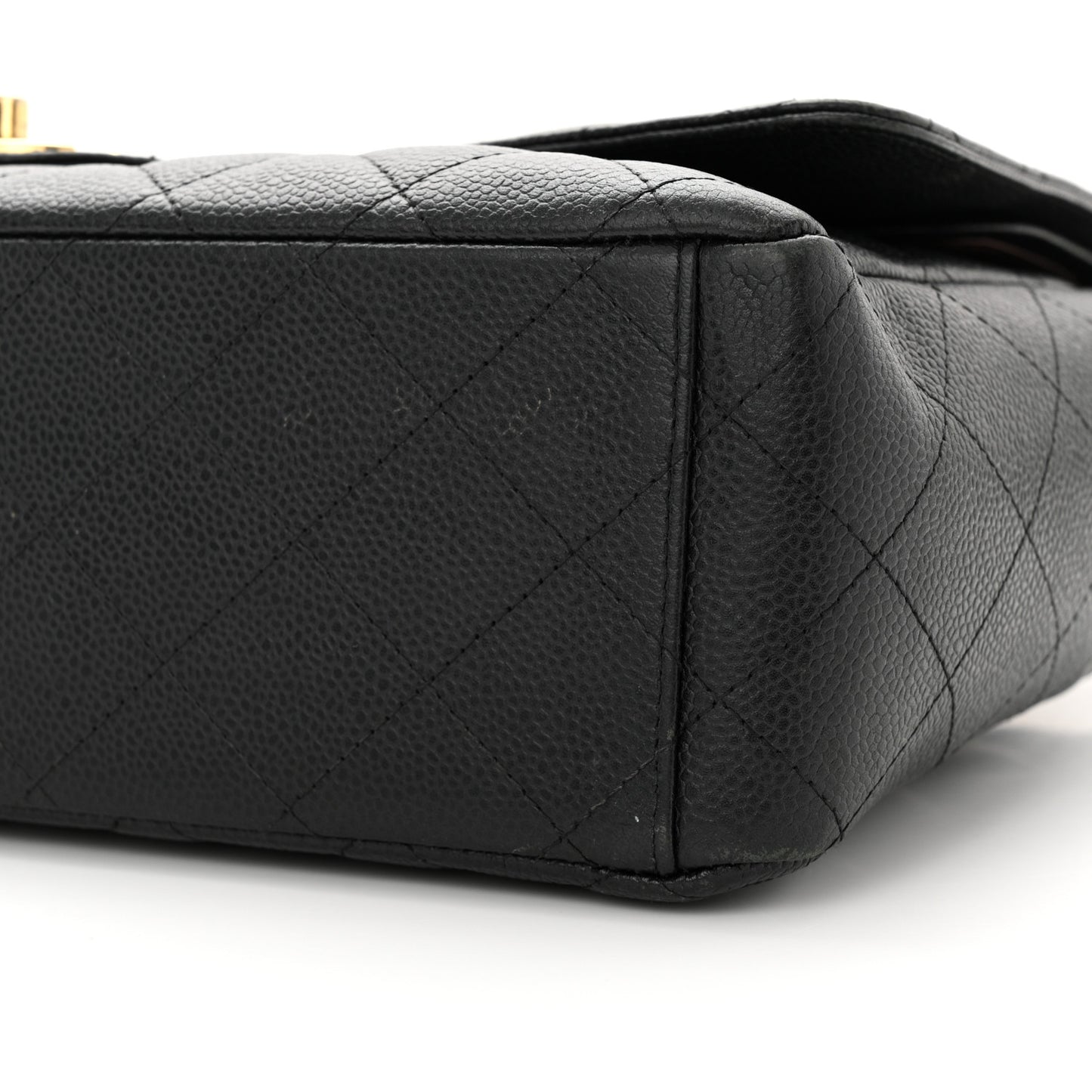 Caviar Quilted Maxi Double Flap Black