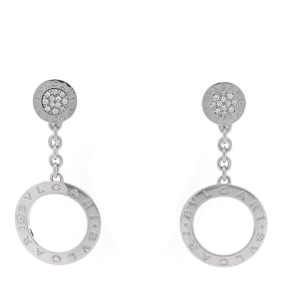 Bulgari 18K White Gold Diamond BVLGARI BVLGARI Drop Earrings 1 of 4