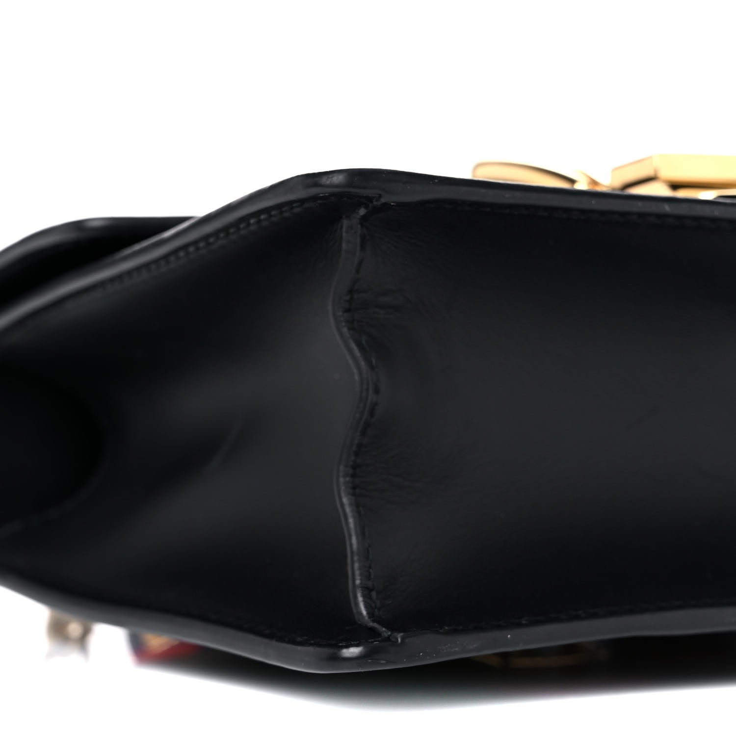 Gucci Calfskin Mini Sylvie Chain Shoulder Bag Black 9 of 12