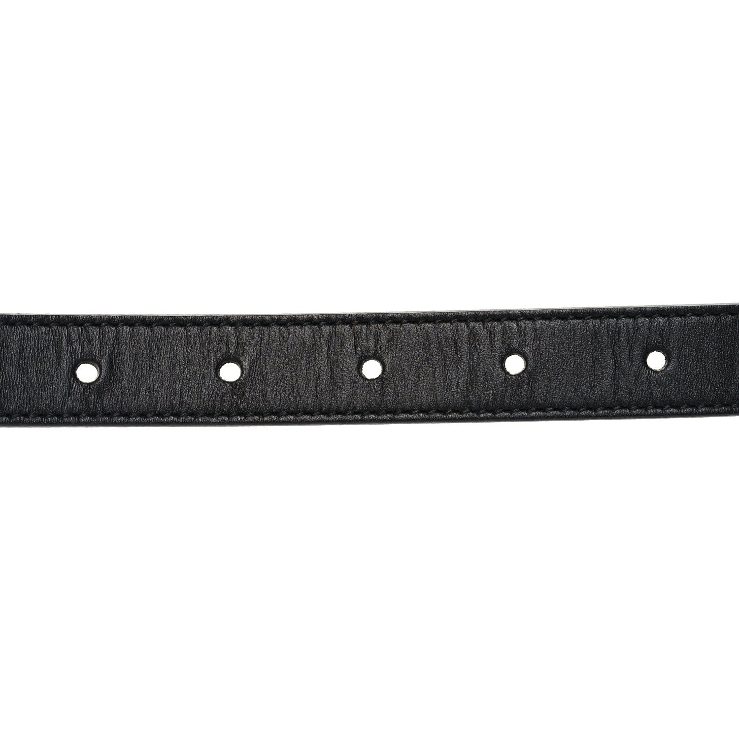 Gucci Moon Calfskin Pearl Double G 20mm Belt 80 32 Black Cream 3 of 5
