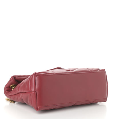 Saint Laurent Lambskin Quilted Small Loulou Puffer Monogram Chain Satchel Red 4 of 9
