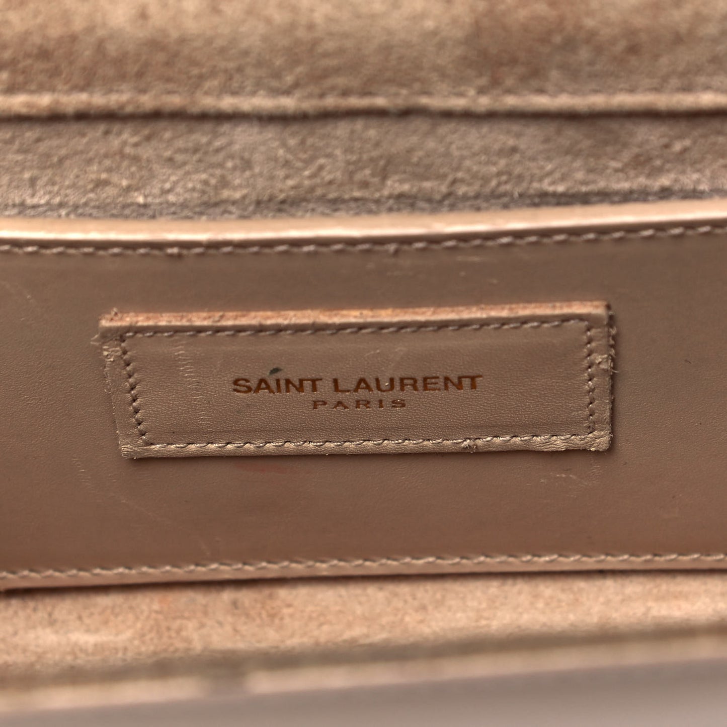 Smooth Calfskin Small Classic Monogram Kate Tassel Satchel Dark Beige
