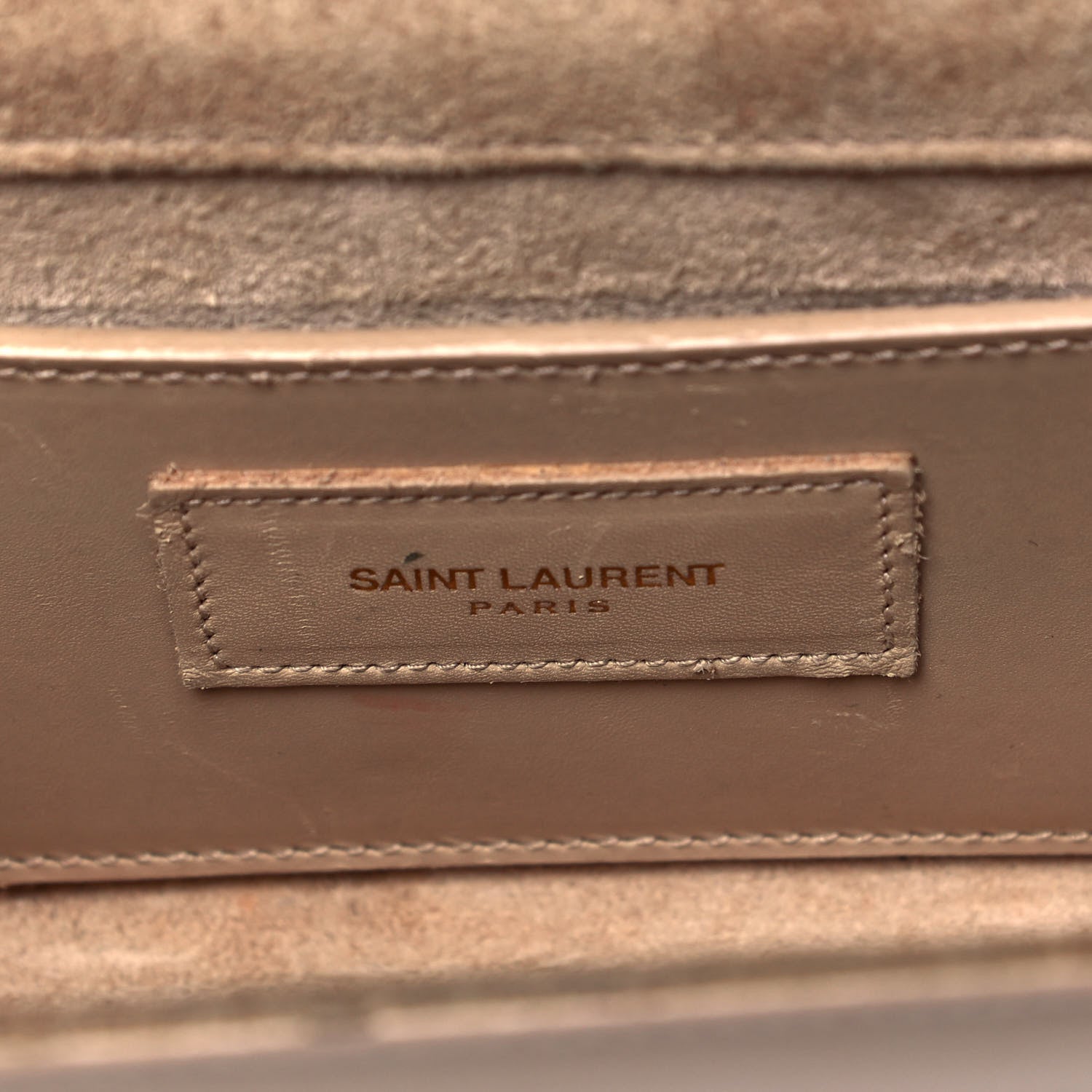 Saint Laurent Smooth Calfskin Small Classic Monogram Kate Tassel Satchel Dark Beige 8 of 10