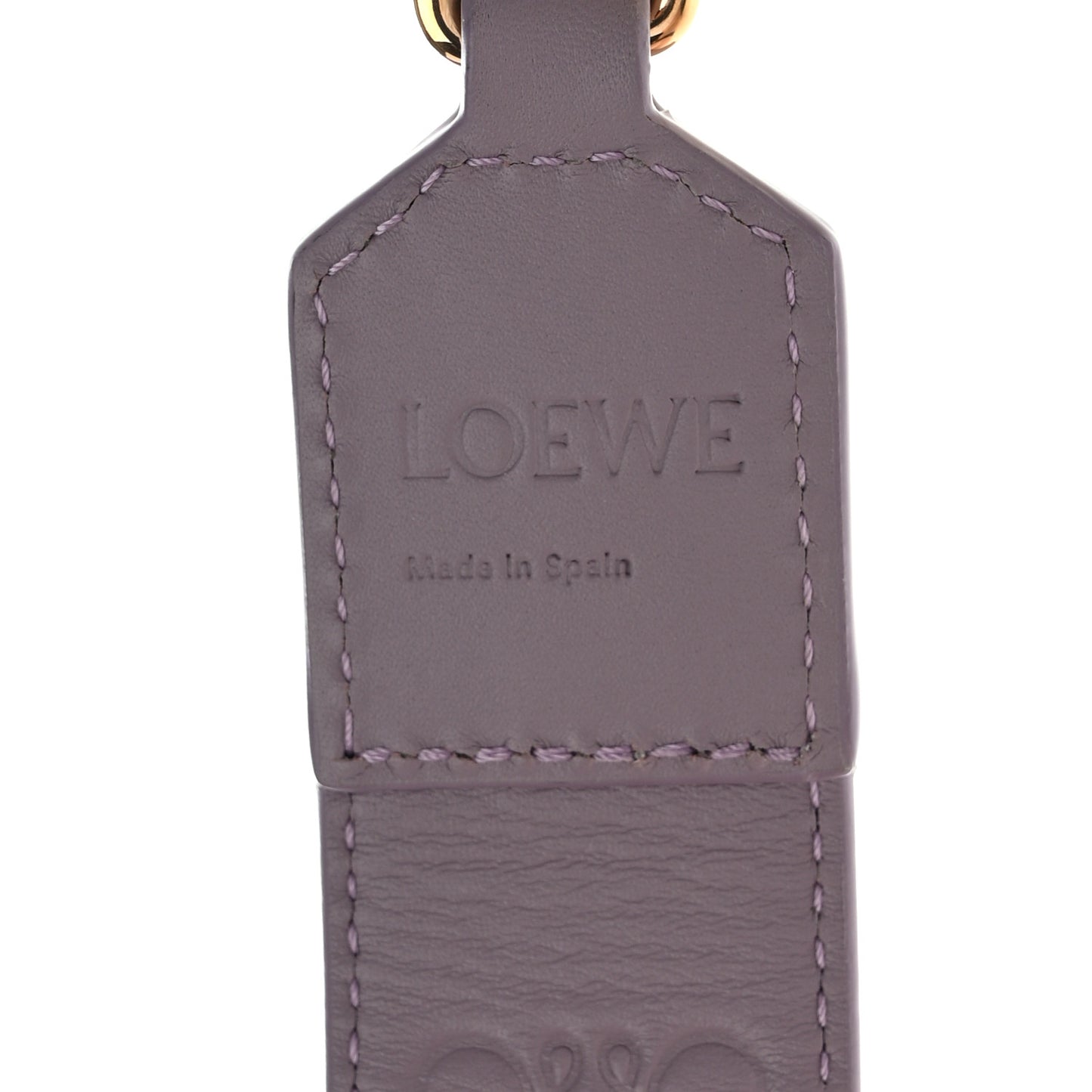 Satin Calfskin Embossed Anagram Strap Pale Aubergine Glaze