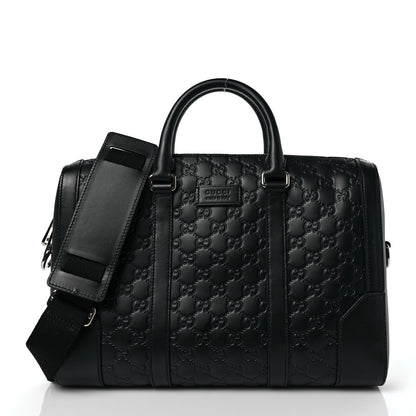 Gucci Guccissima Signature Briefcase Black 1 of 8