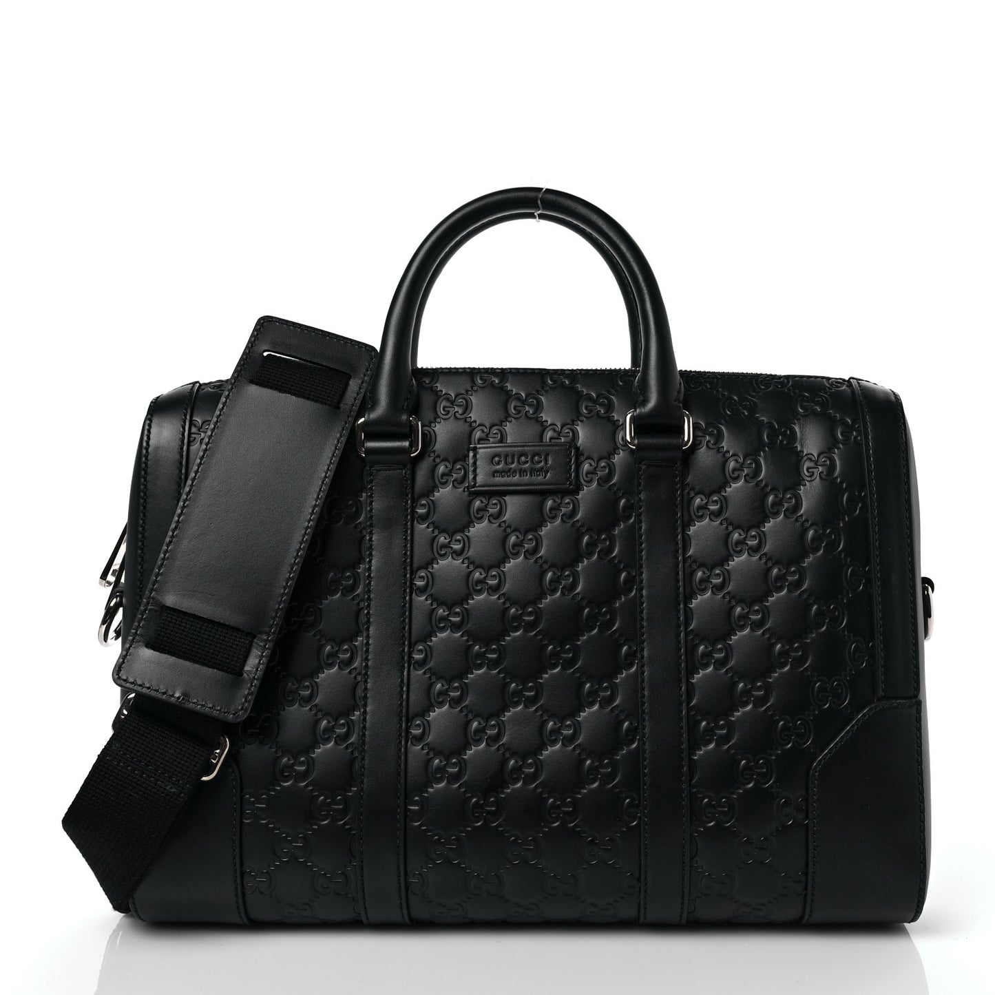Guccissima Signature Briefcase Black