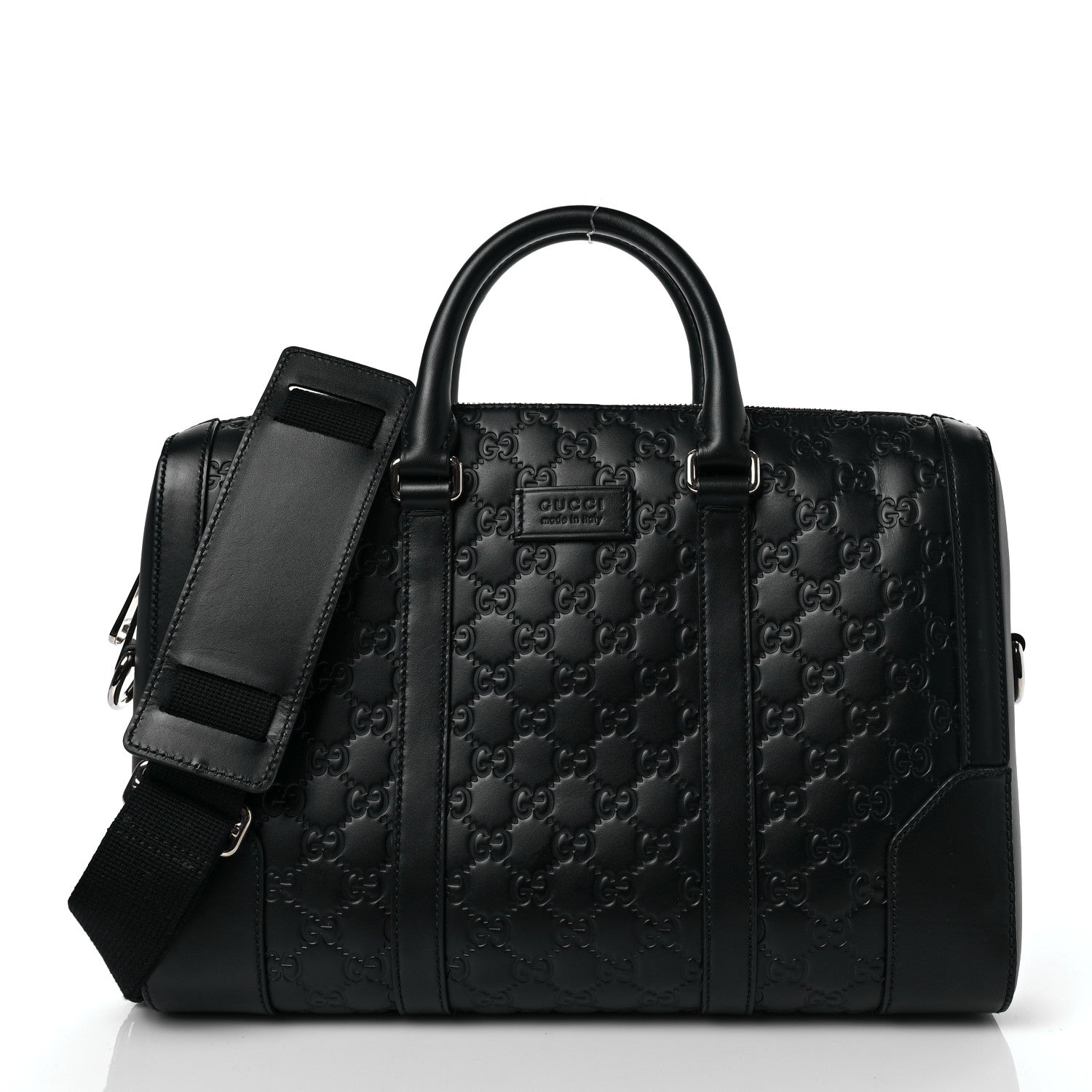 Gucci Guccissima Signature Briefcase Black 1 of 8
