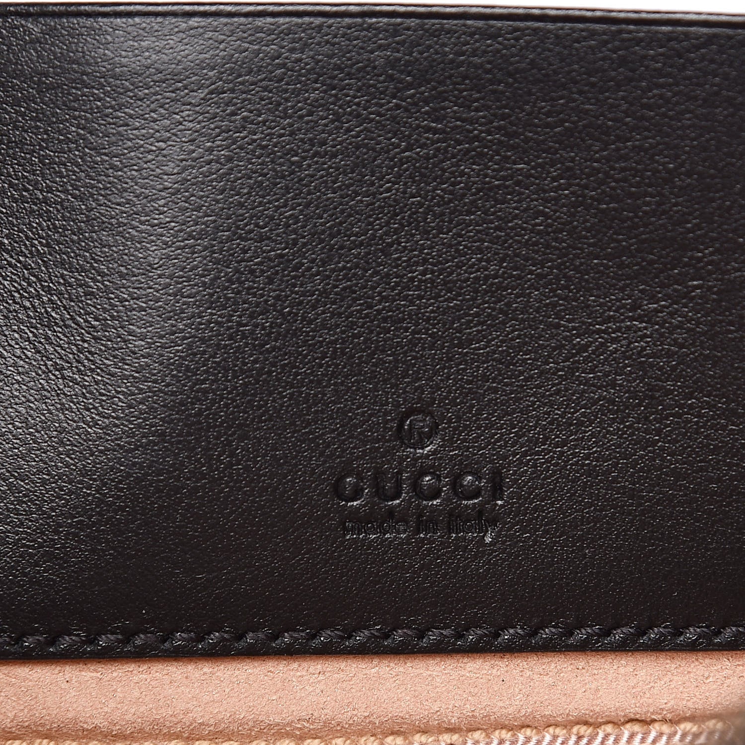 Gucci Calfskin Matelasse Mini GG Marmont Chain Crossbody Bag Black 6 of 10