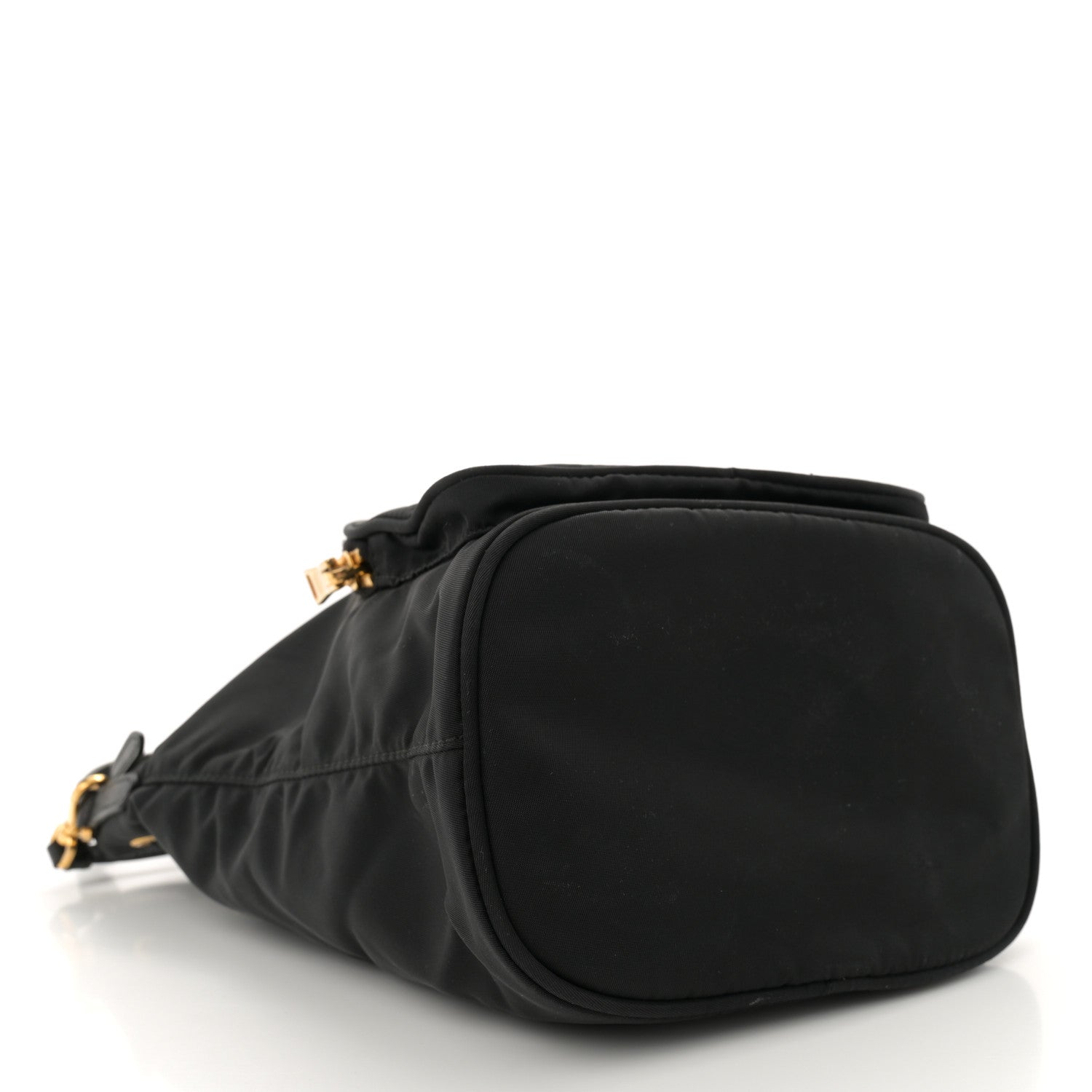 Prada Nylon Vela Saffiano Mini Bucket Crossbody Bag Black 4 of 10