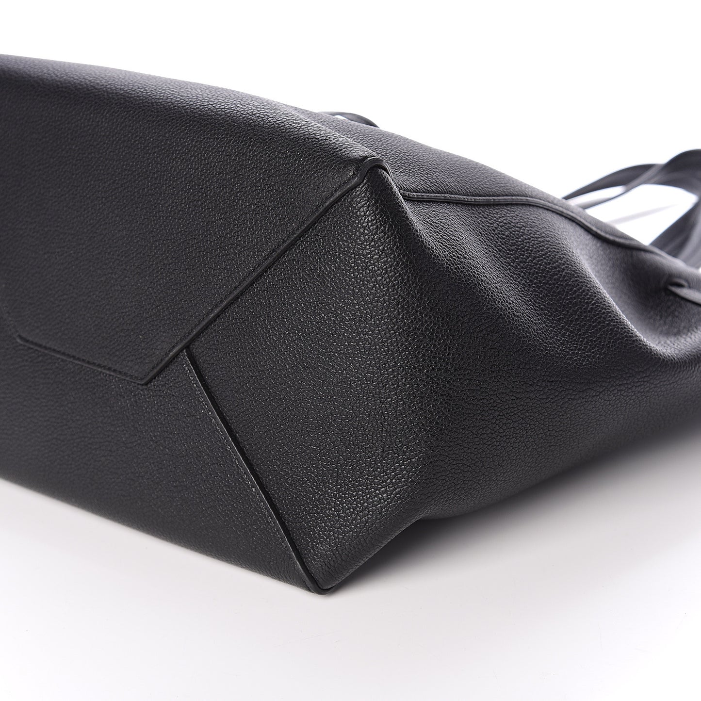 Soft Grained Calfskin Small Belt Cabas Phantom Black