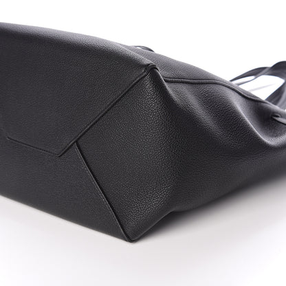 Celine Soft Grained Calfskin Small Belt Cabas Phantom Black 8 of 8
