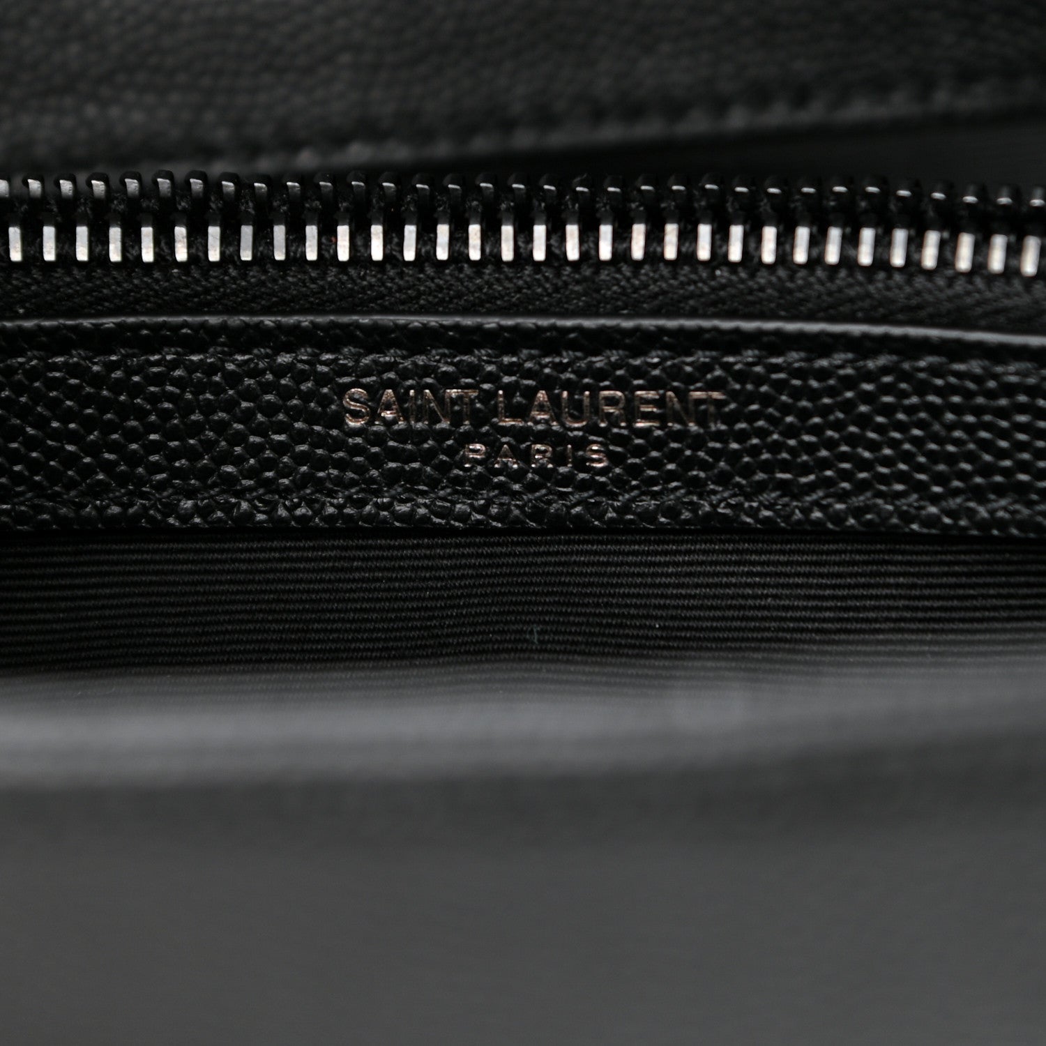 Saint Laurent Grain De Poudre Medium West Hollywood Monogram Fold-Over Black 6 of 11