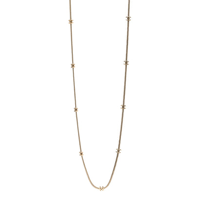 Chanel Metal CC Long Chain Necklace Gold 1 of 6