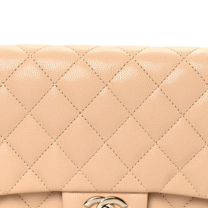 Chanel Caviar Quilted Flap Clutch Beige 8 of 10