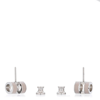 Hermes Palladium Lacquered Pop H Earrings Marron Glace 3 of 5