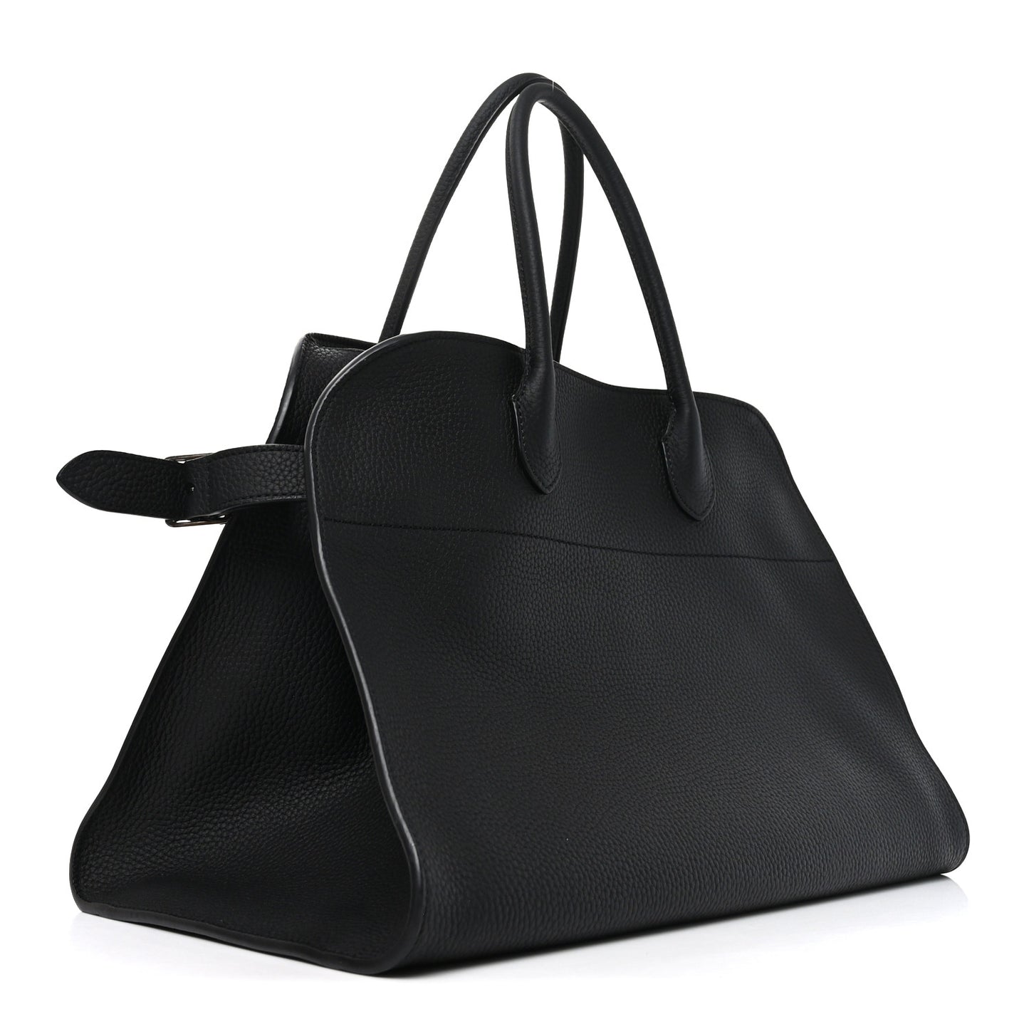 Matte Grained Calfskin Soft Margaux 15 Black