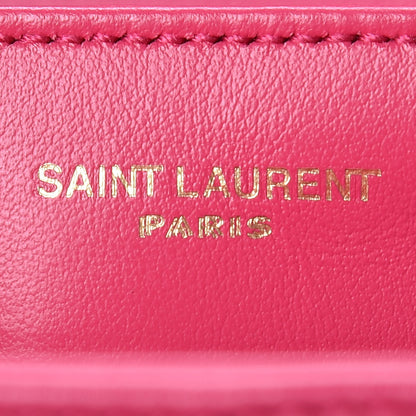 Saint Laurent Calfskin Y Quilted Monogram Toy Loulou Crossbody Bag Freesia 8 of 13