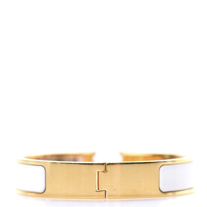 Hermes Enamel Narrow Clic Clac H Bracelet PM White 3 of 4