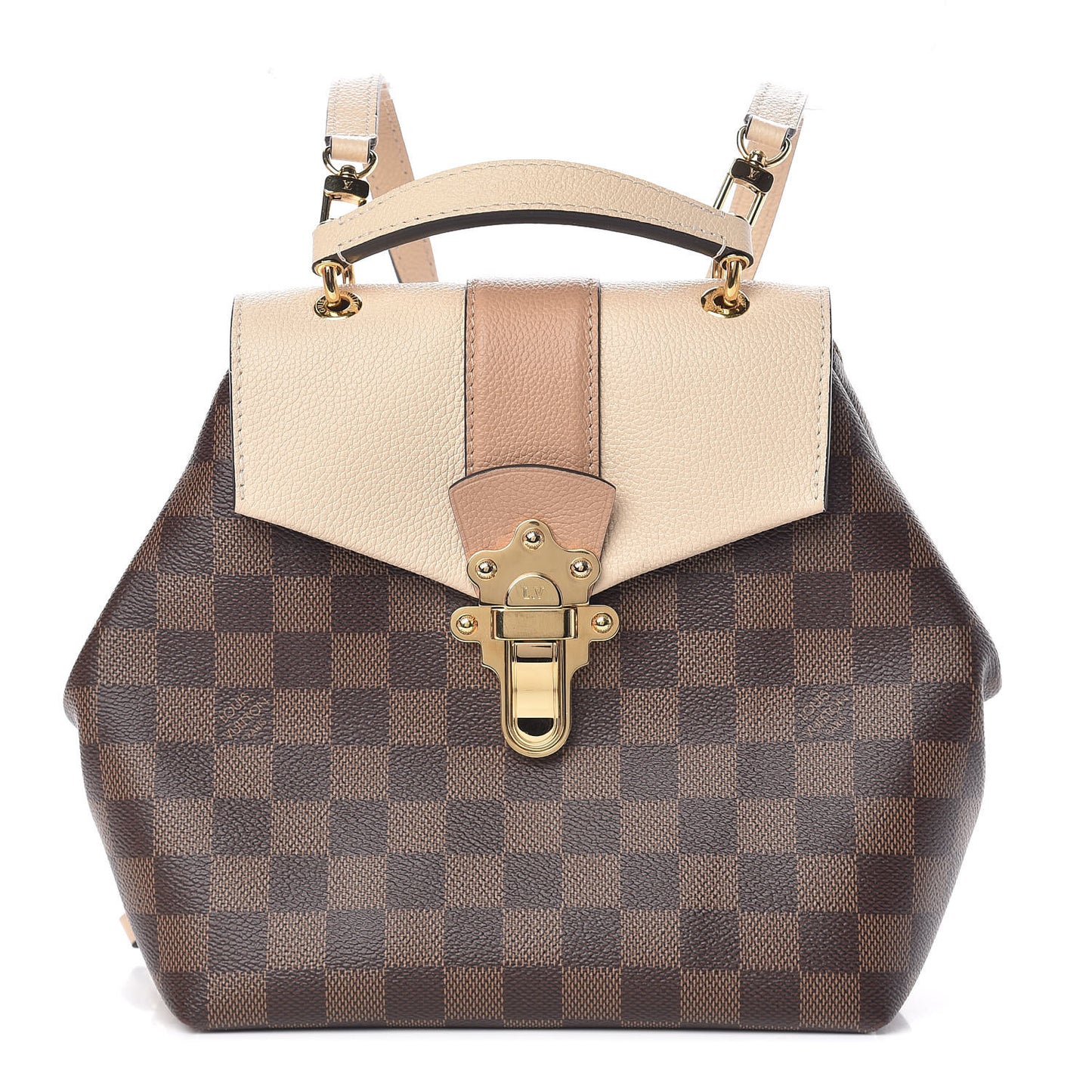 Damier Ebene Clapton Backpack Creme