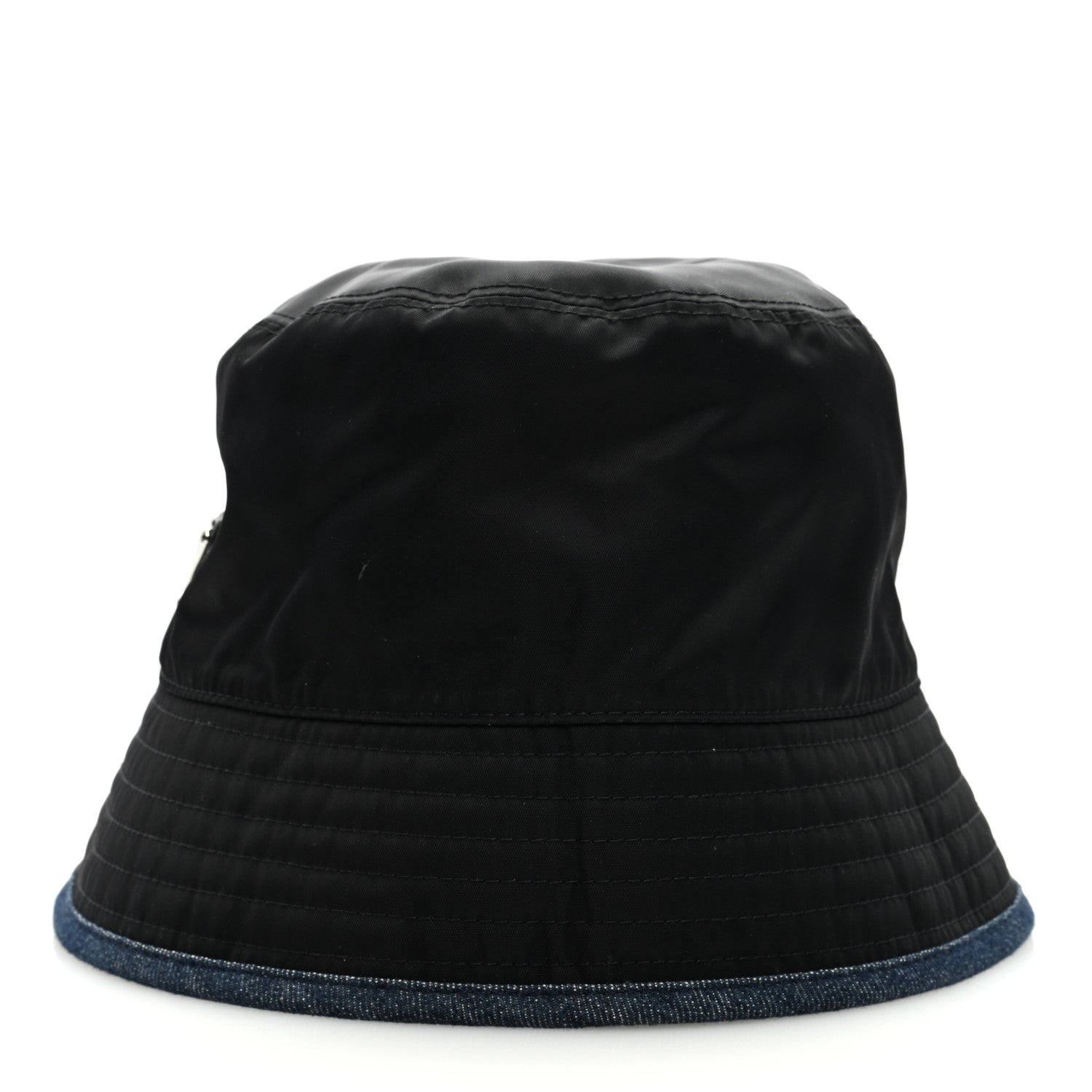 Prada Denim Re-Nylon Reversible Bucket Hat Blue Black 7 of 12