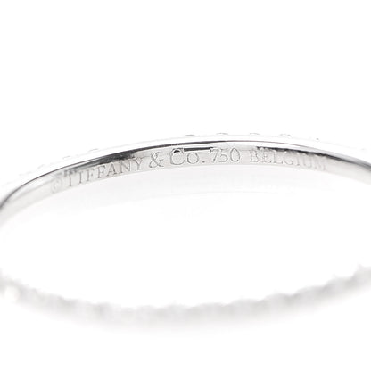 Tiffany 18K White Gold Diamond Metro Band Ring 54 7 4 of 5