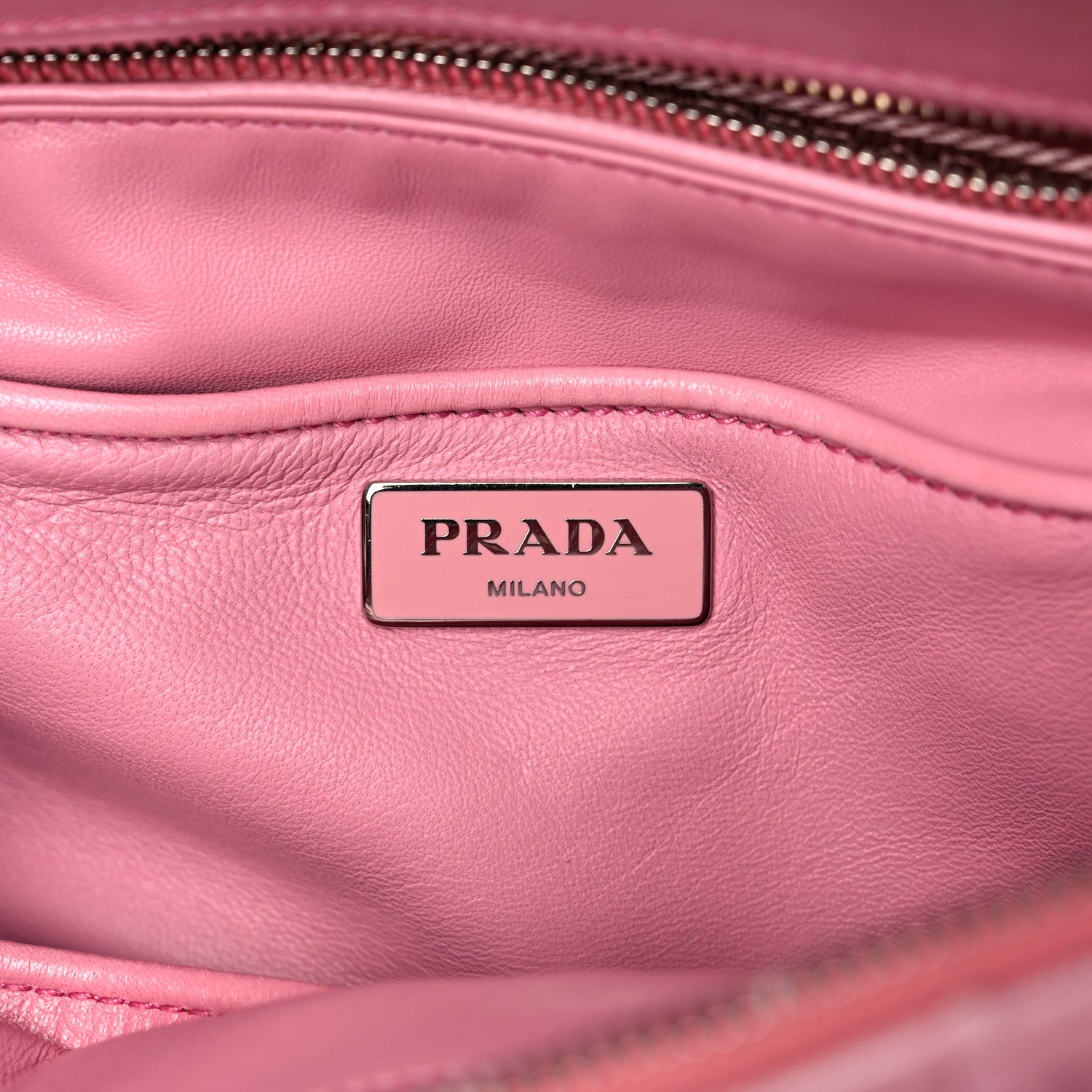 Prada Nappa Gaufre Chain Flap Geranio 6 of 17
