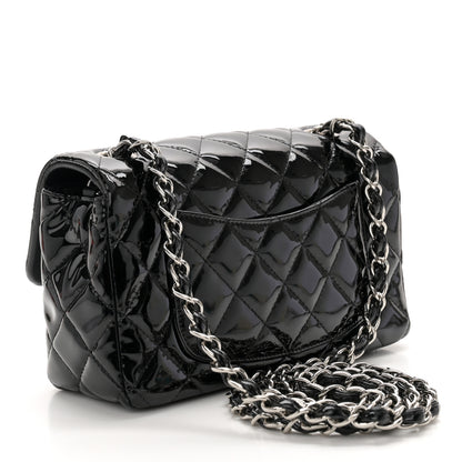 Chanel Patent Calfskin Quilted Mini Rectangular Flap Black 3 of 11