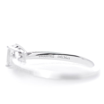 Tiffany Platinum Diamond .36ct Emerald Cut Novo Engagement Ring 52 6 5 of 6