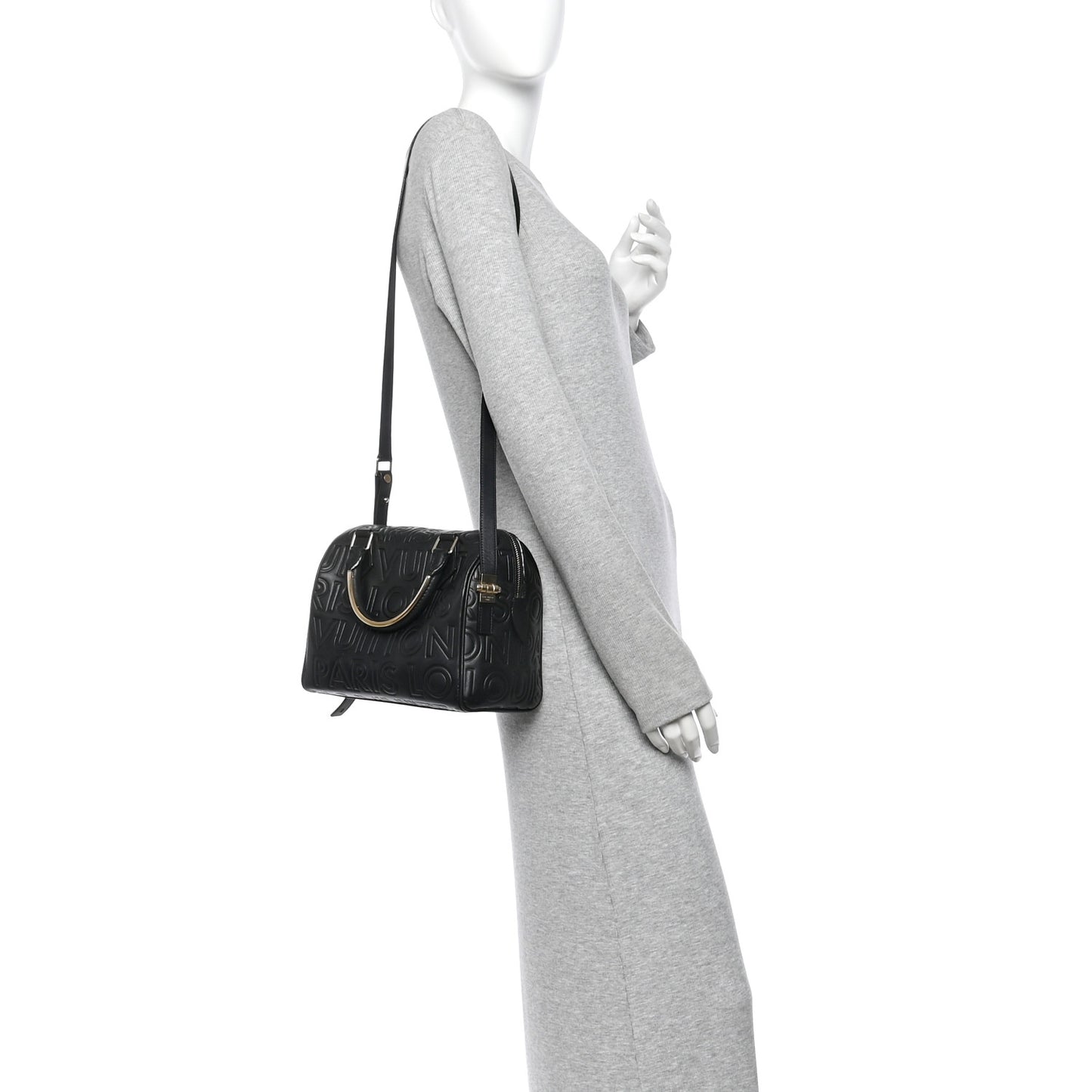 Calfskin Embossed Mini Cube Speedy Black
