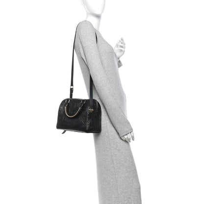 Louis Vuitton Calfskin Embossed Mini Cube Speedy Black 2 of 10