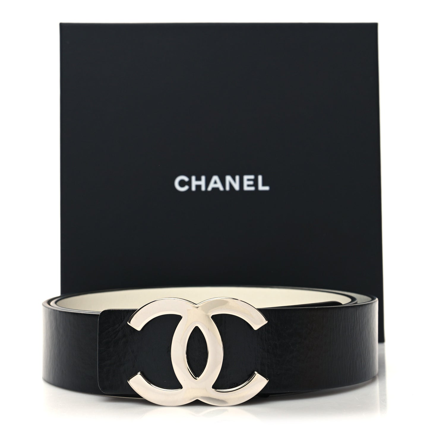 Calfskin CC Reversible Belt 95 38 Black White