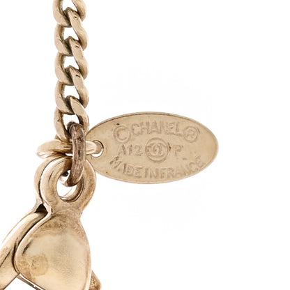 Chanel Crystal Enamel CC Necklace Light Gold 6 of 6