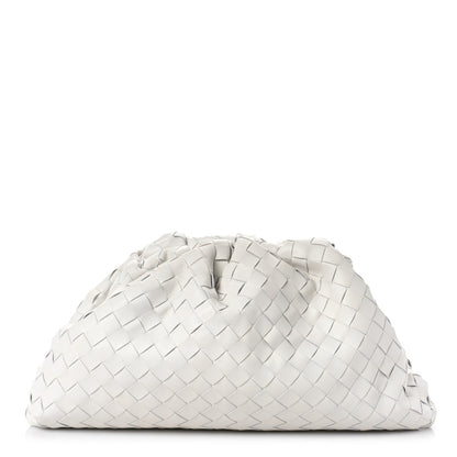 Bottega Veneta Nappa Maxi Intreccio The Pouch Oversized Clutch Chalk 1 of 9