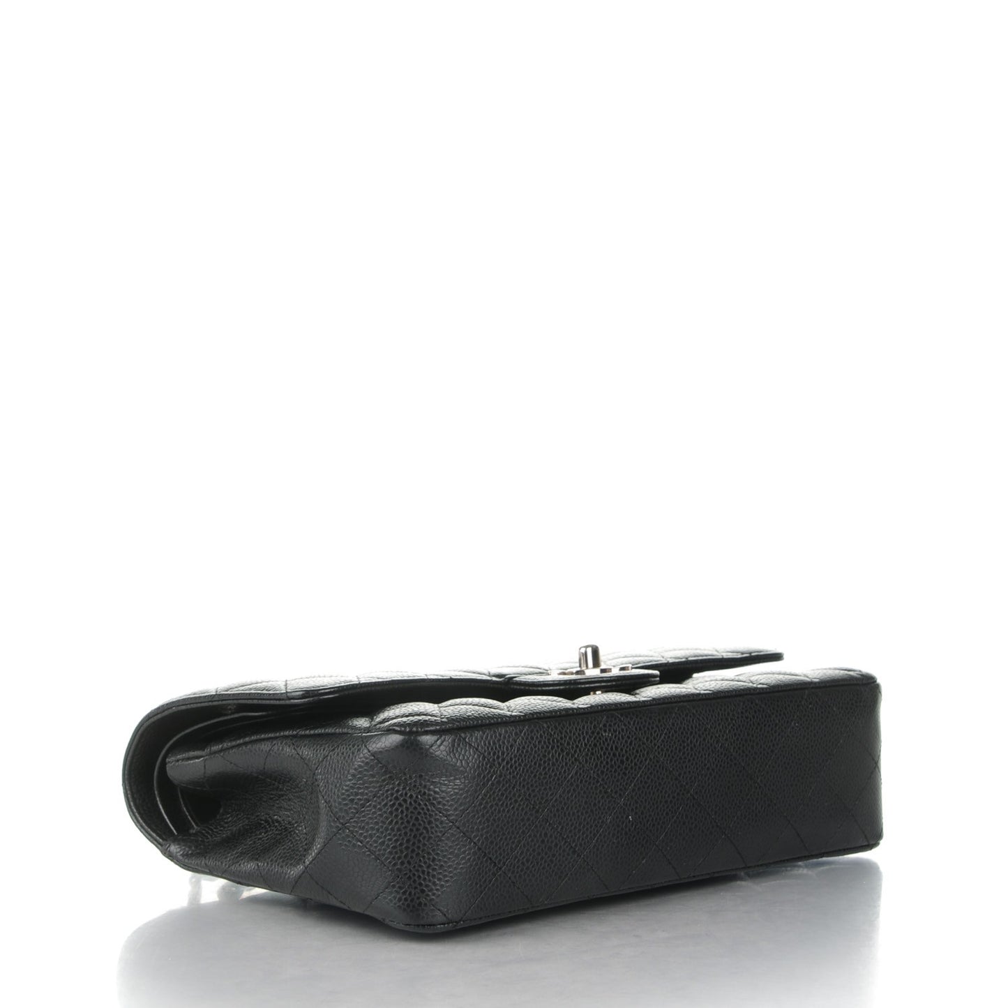 Caviar Quilted Medium Double Flap Bijoux Chain Black
