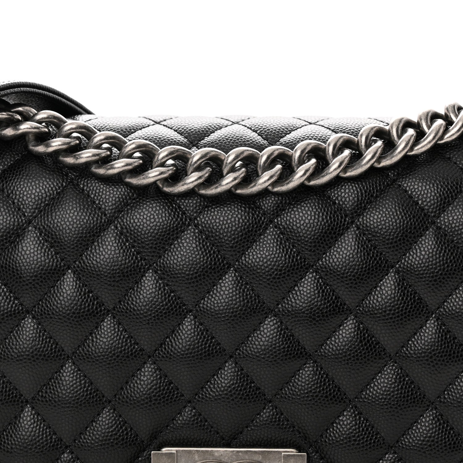Chanel Caviar Quilted Medium Boy Flap Black 8 of 10