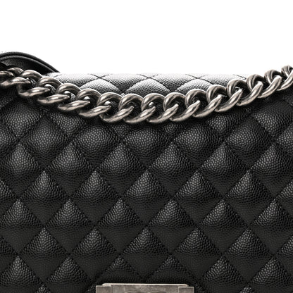 Chanel Caviar Quilted Medium Boy Flap Black 8 of 10
