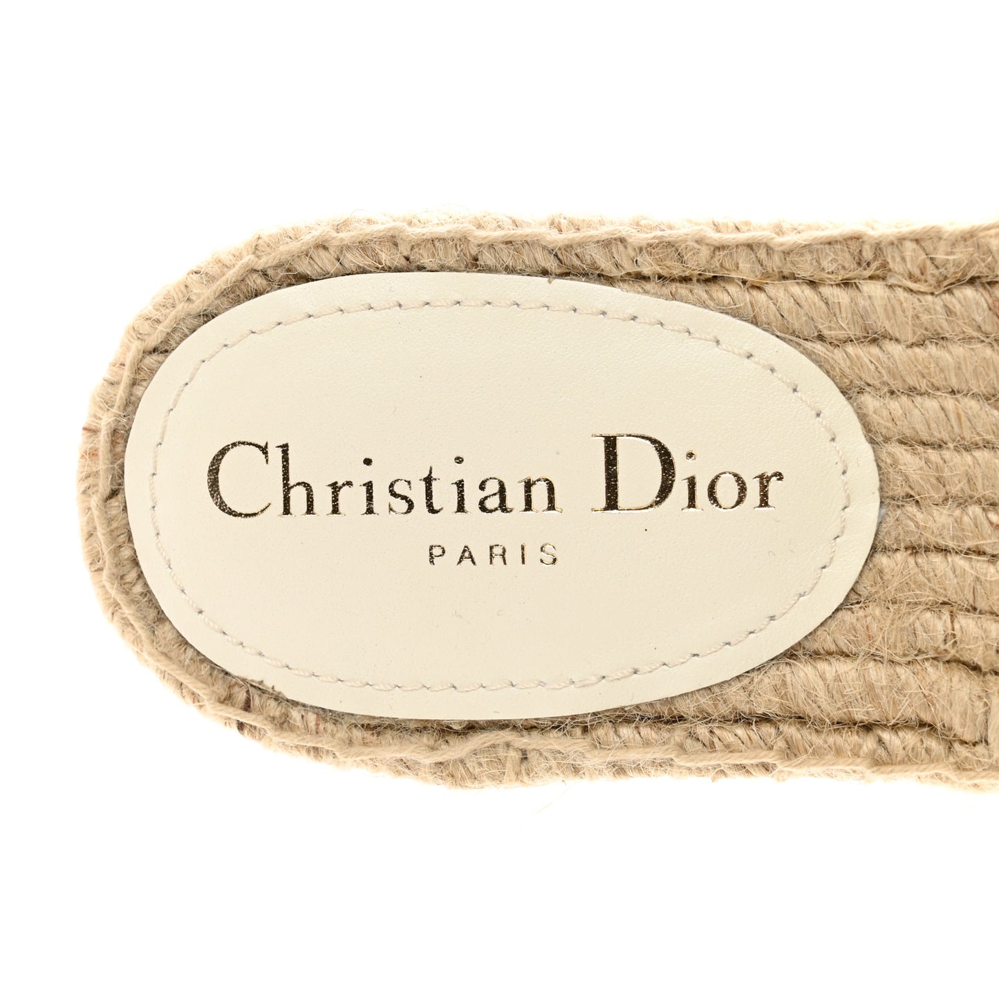 Oblique Embroidered Granville Espadrille 15mm Slippers 37 Ivory