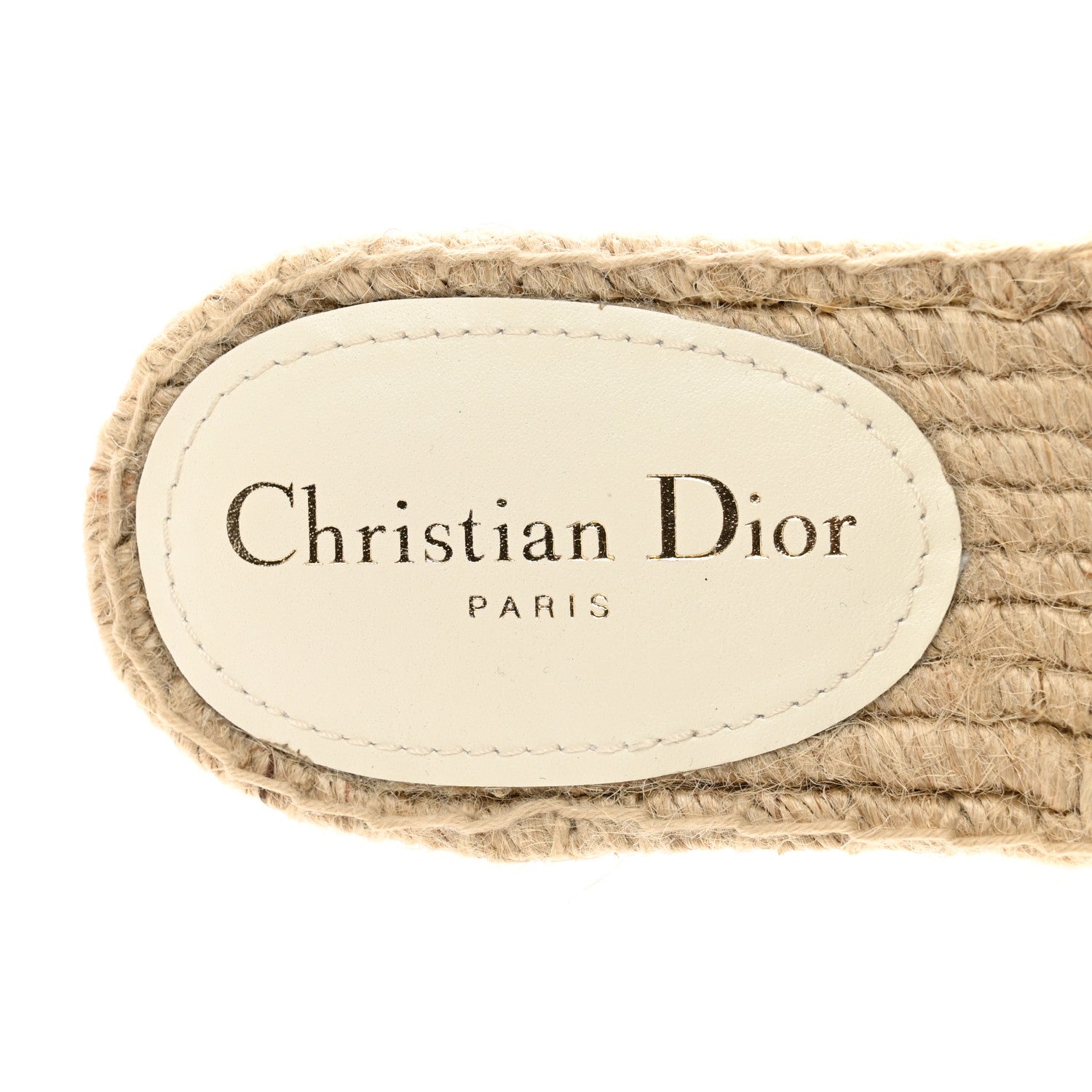 Christian Dior Oblique Embroidered Granville Espadrille 15mm Slippers 37 Ivory 7 of 8