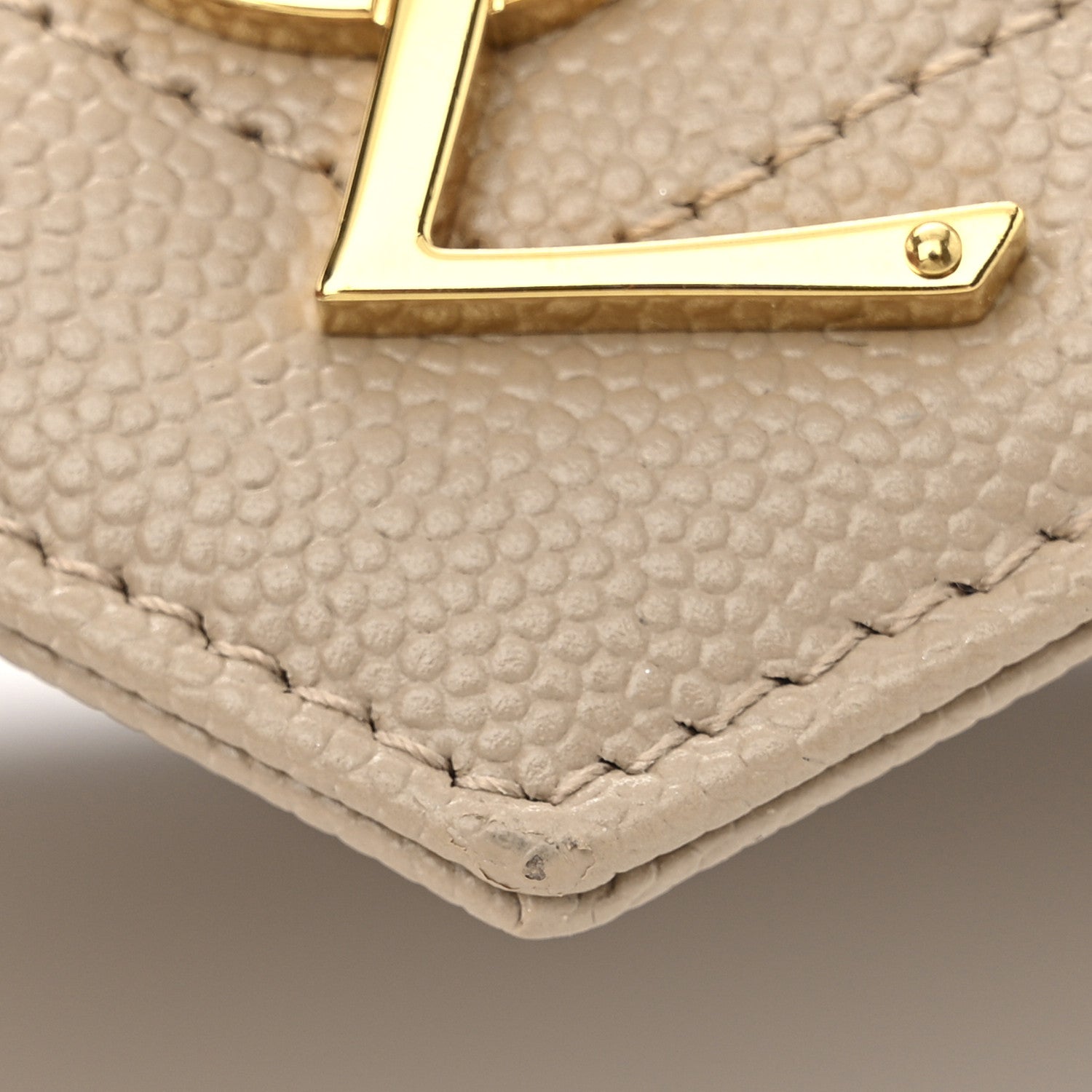 Saint Laurent Grain De Poudre Matelasse Chevron Monogram Chain Wallet Nude Powder 11 of 12