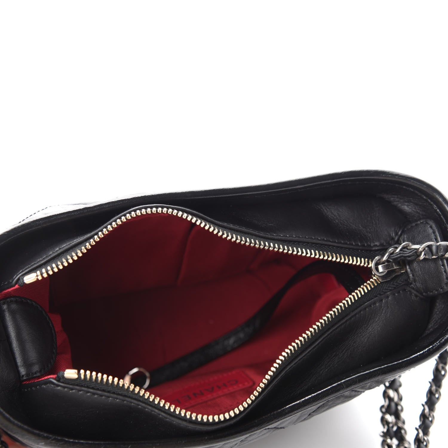 Chanel Aged Calfskin Quilted Small Gabrielle Hobo Black 5 of 11