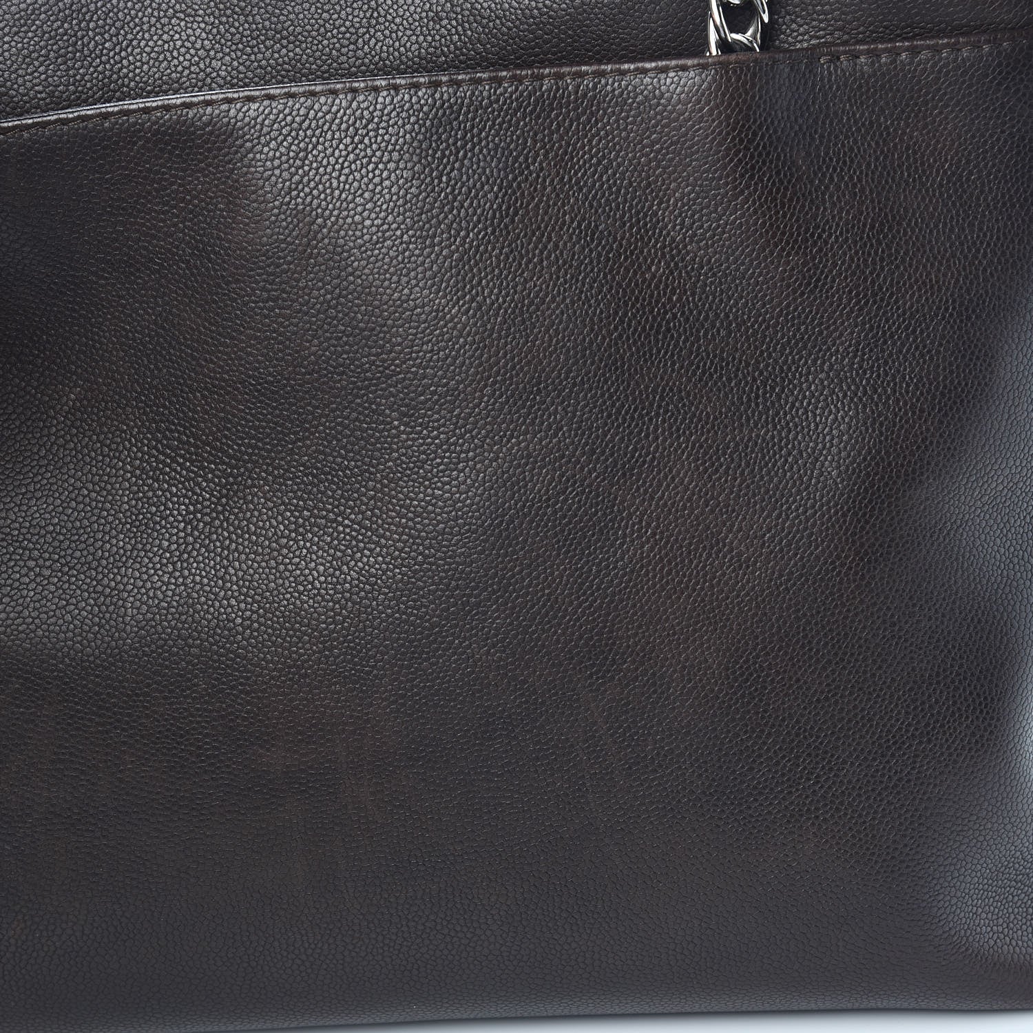 Chanel Caviar Large CC Tuck Tote Dark Brown 14 of 17
