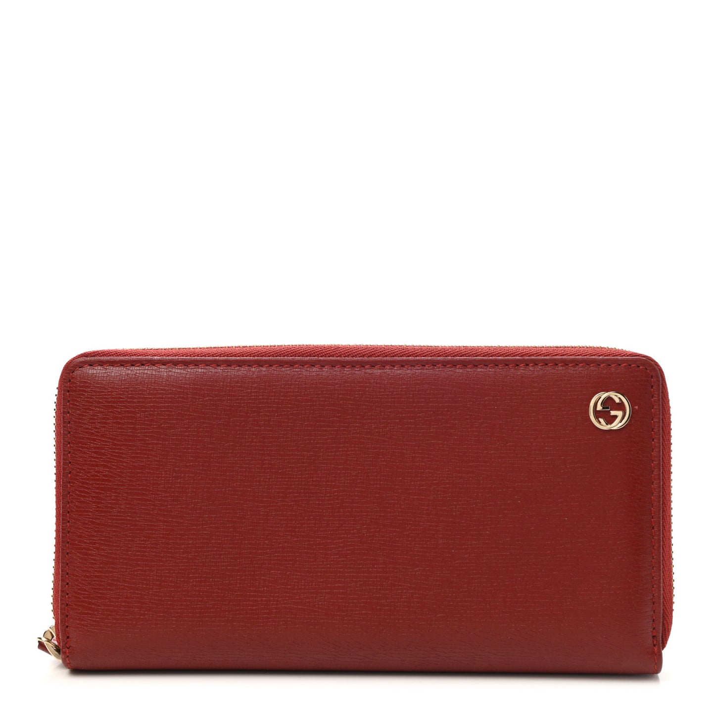 Calfskin Large Betty Zip Around Wallet Red