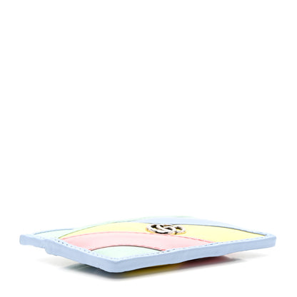 Gucci Calfskin Matelasse Diagonal GG Marmont Card Holder Wallet Multicolor Pastel 4 of 7