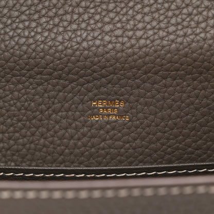 Hermes Taurillon Clemence Sac Roulis 23 Etain 6 of 14