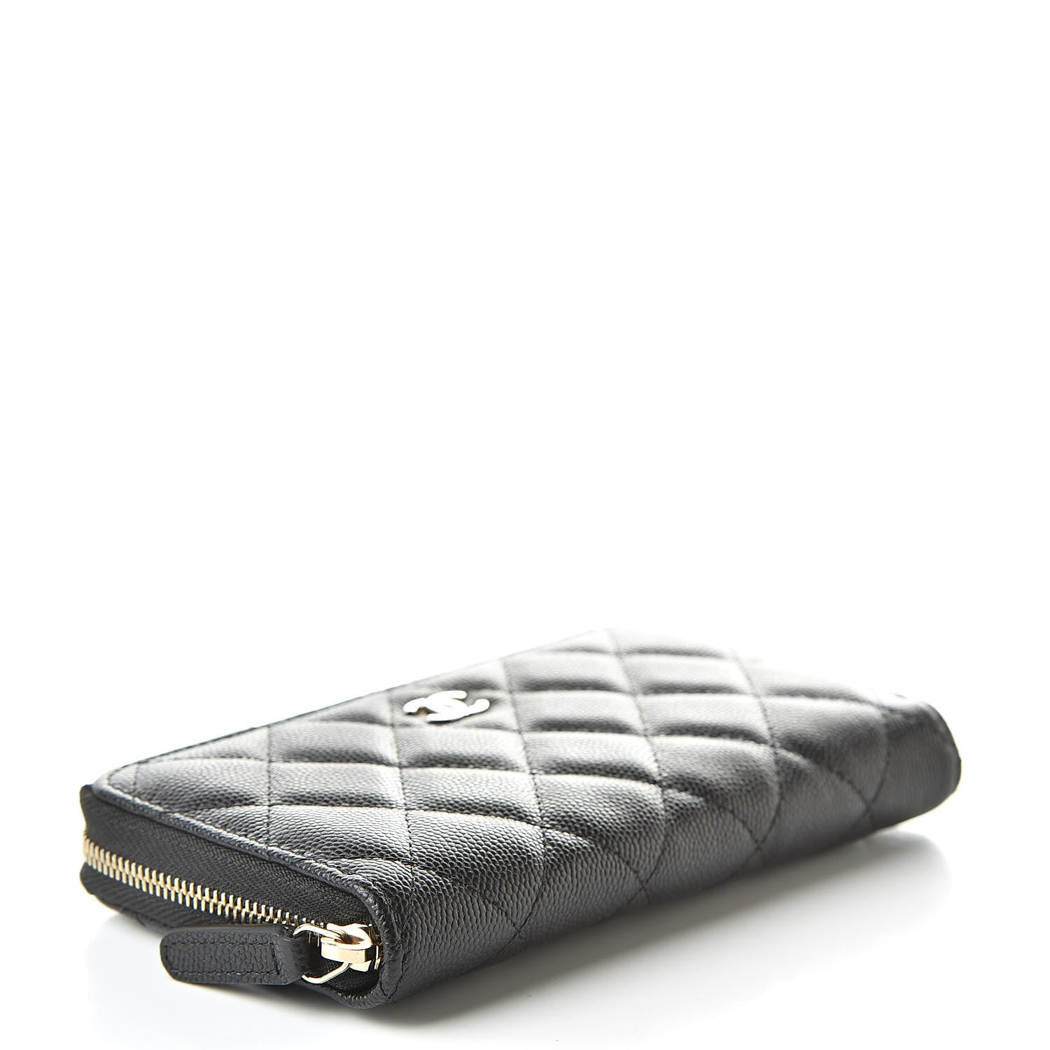 Chanel Caviar Quilted Small Zip Around Wallet Black 4 of 9