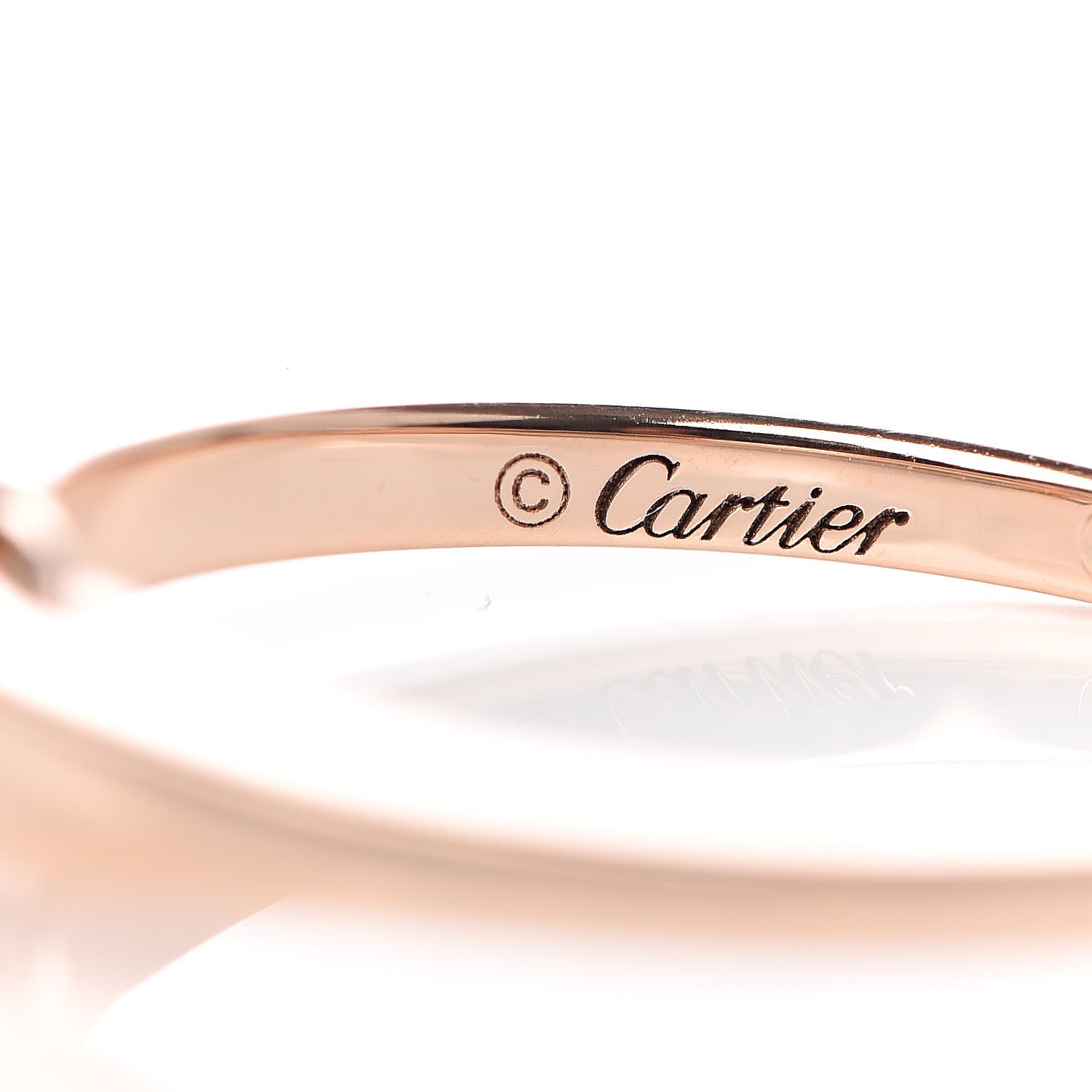 Cartier 18K Pink Gold Diamond .23ct Ballerine Solitaire Engagement Ring 46 3.75 5 of 7